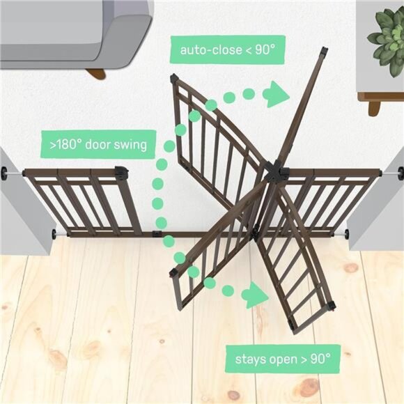 Multi-Use Decorative Extra Tall Safety Pet and Baby Gate,28.5'-48' Wide,36' Tall - Picture 5 of 7